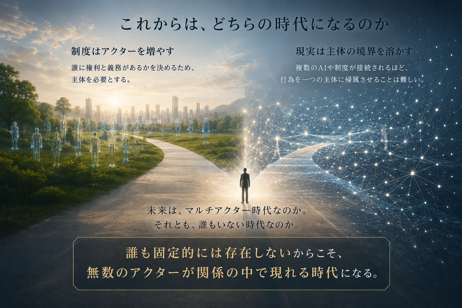制度はアクターを増やし、現実は主体の境界を溶かす。